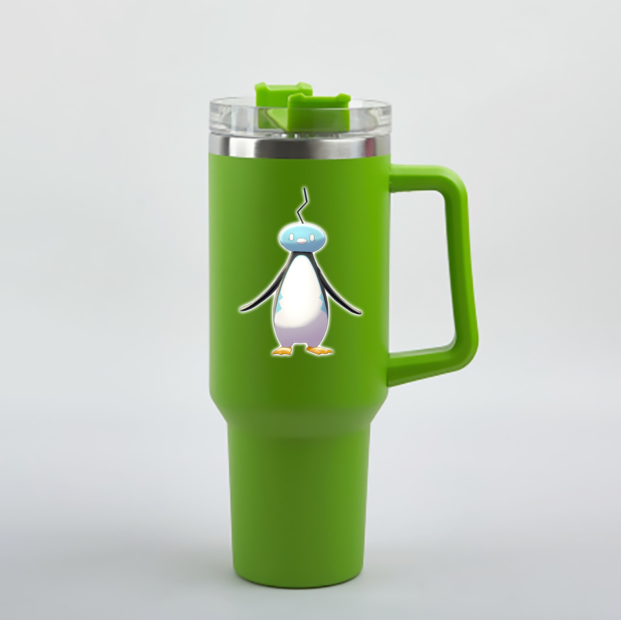 （画像用） ポケットモンスター Pokémon 1200mL車用タンブラー - クリスタルステッカー（プラスチックストロー付き）